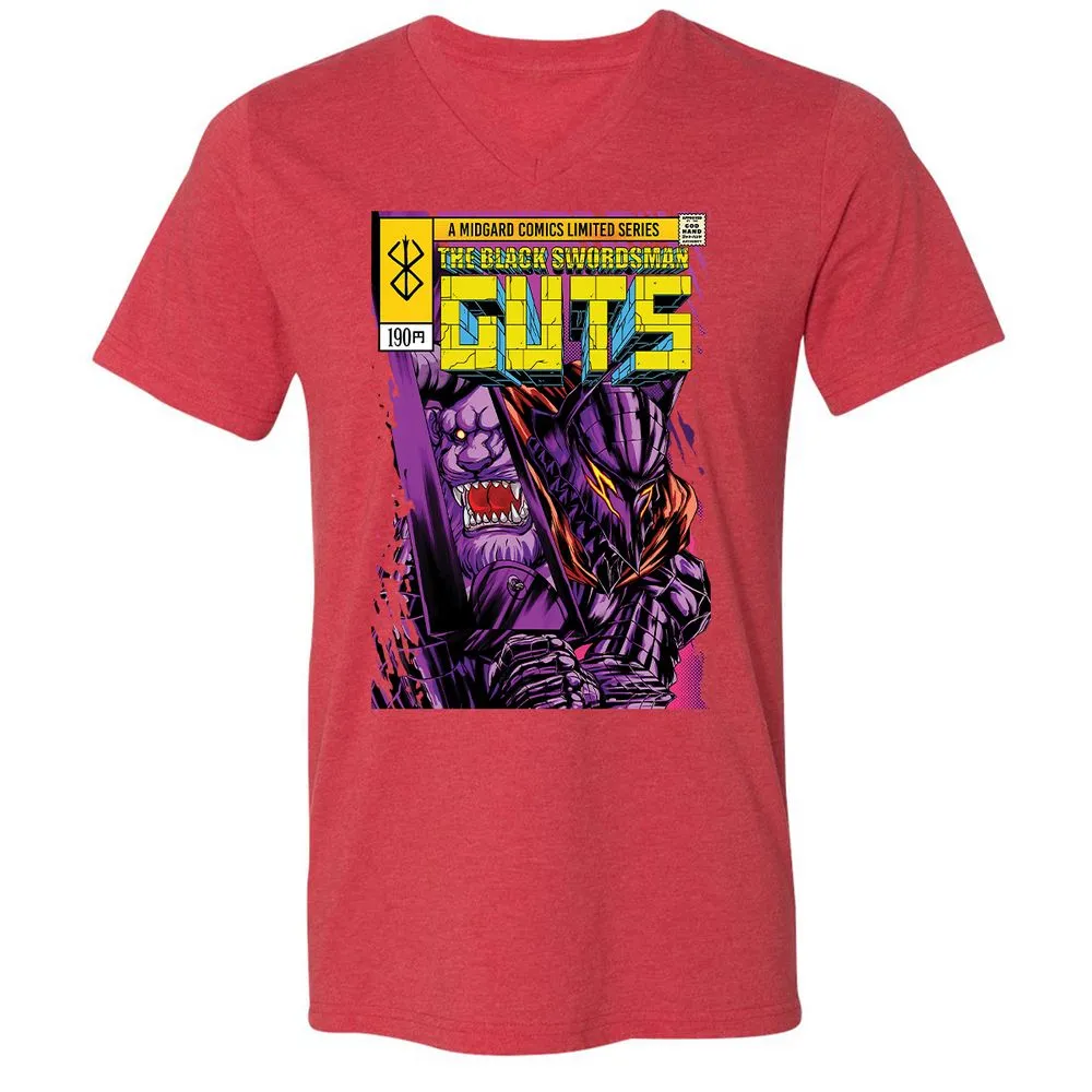 Unisex V-Neck T-Shirt - XUBMNVYS - Heather Red - 16