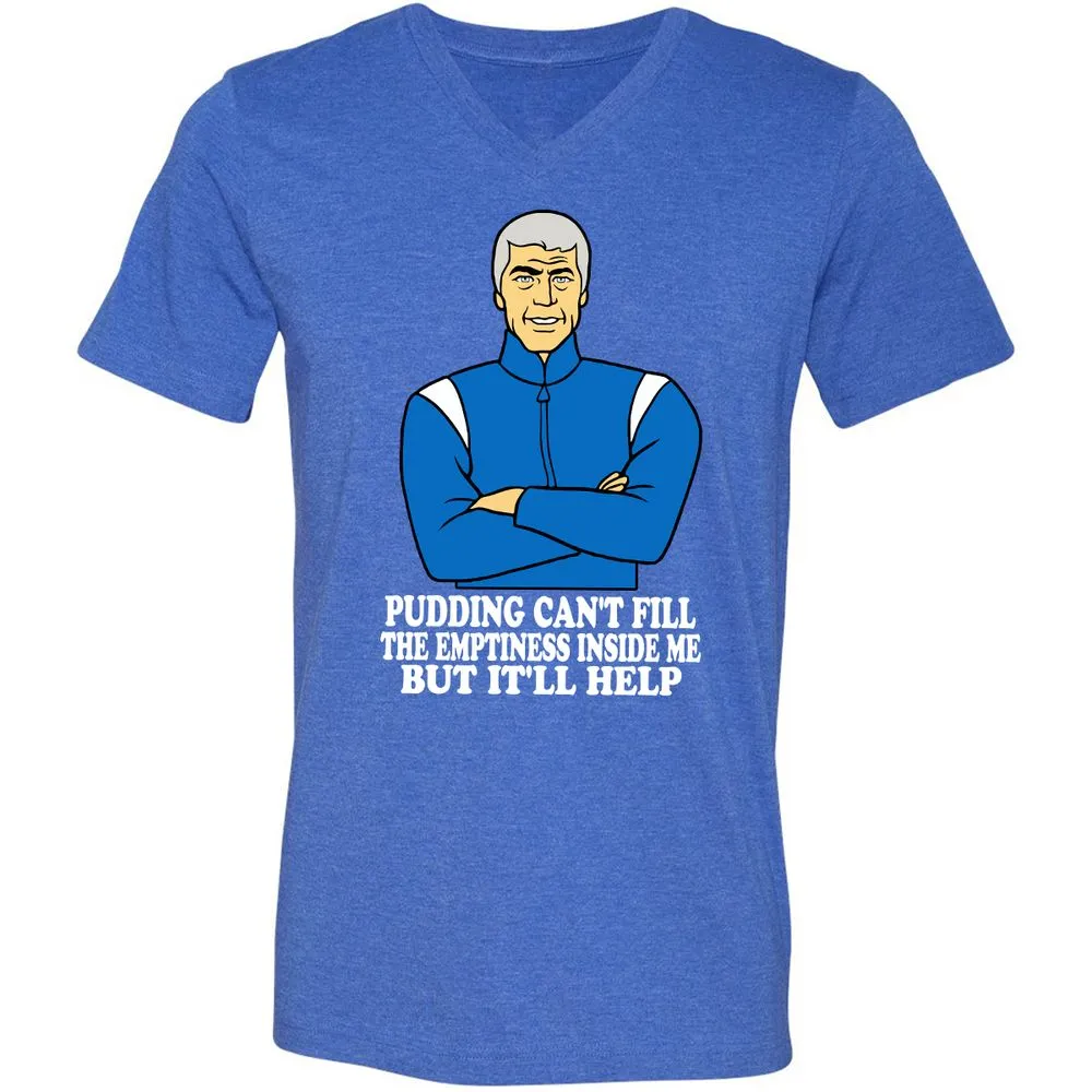 Unisex V-Neck T-Shirt - VR7EXQRH - Heather True Royal - 14