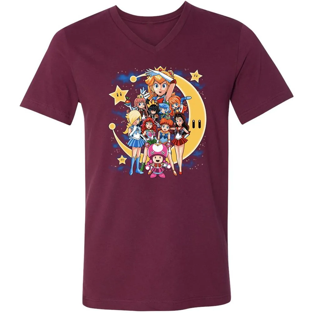 Unisex V-Neck T-Shirt - DWXWDT5J - Maroon - 6