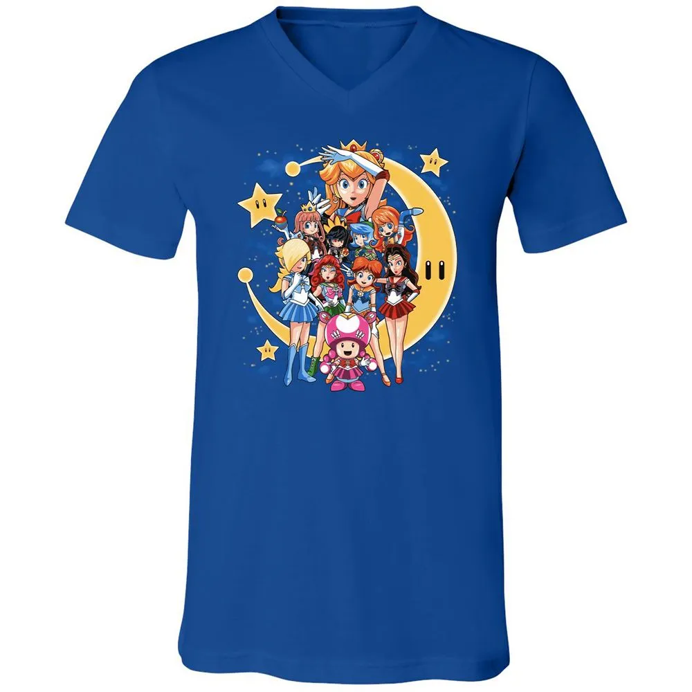 Unisex V-Neck T-Shirt - DWXWDT5J - True Royal - 4