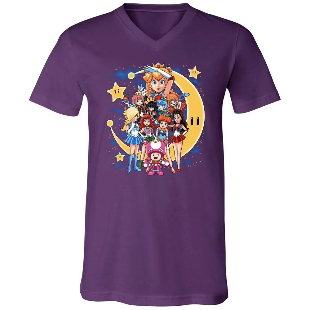 Unisex V-Neck T-Shirt - DWXWDT5J - Team Purple - 9