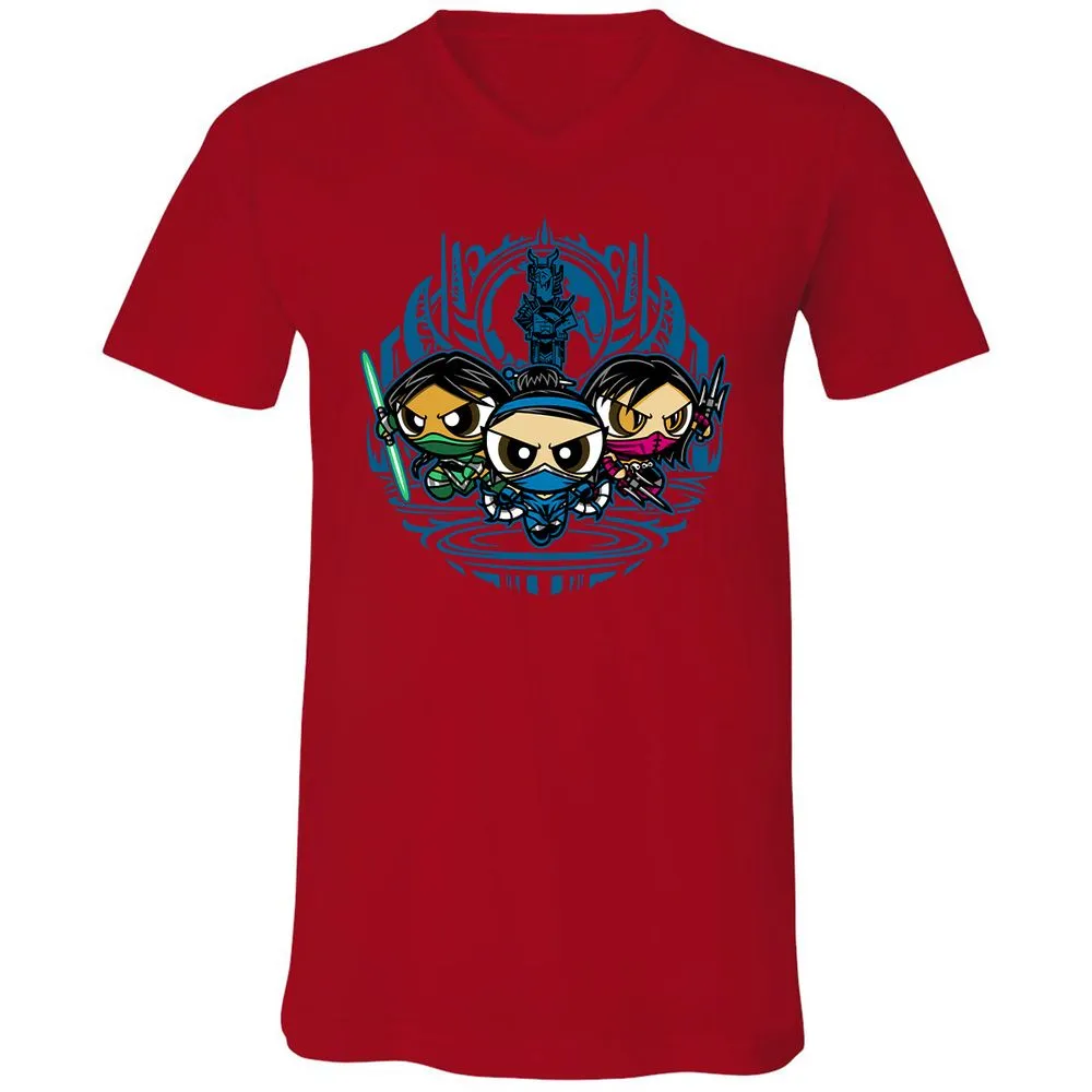 Unisex V-Neck T-Shirt - 1RF4BJFW - Red - 3