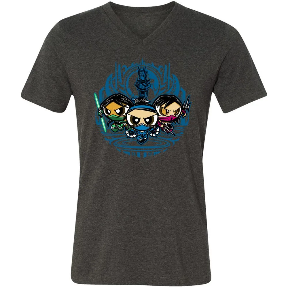 Unisex V-Neck T-Shirt - 1RF4BJFW - Dark Grey Heather - 8