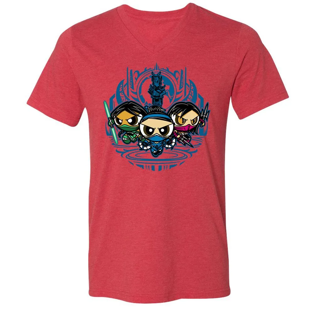 Unisex V-Neck T-Shirt - 1RF4BJFW - Heather Red - 16
