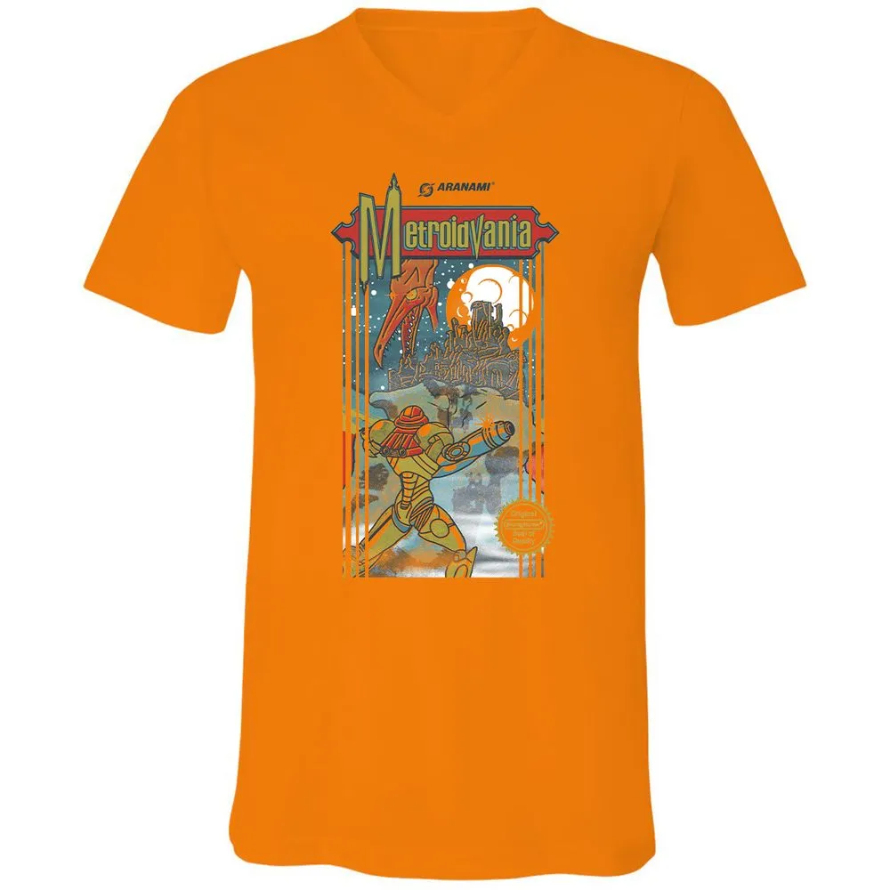 Unisex V-Neck T-Shirt - M2JGYAL6 - Orange - 11