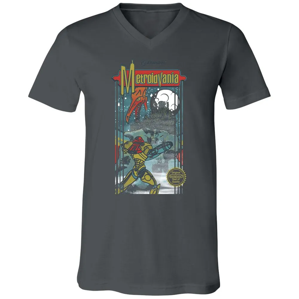 Unisex V-Neck T-Shirt - M2JGYAL6 - Asphalt - 12