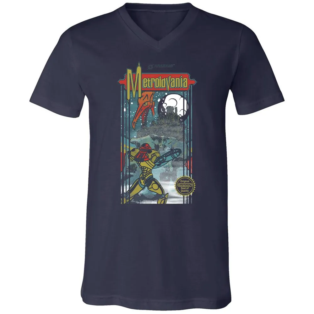Unisex V-Neck T-Shirt - M2JGYAL6 - Navy - 2