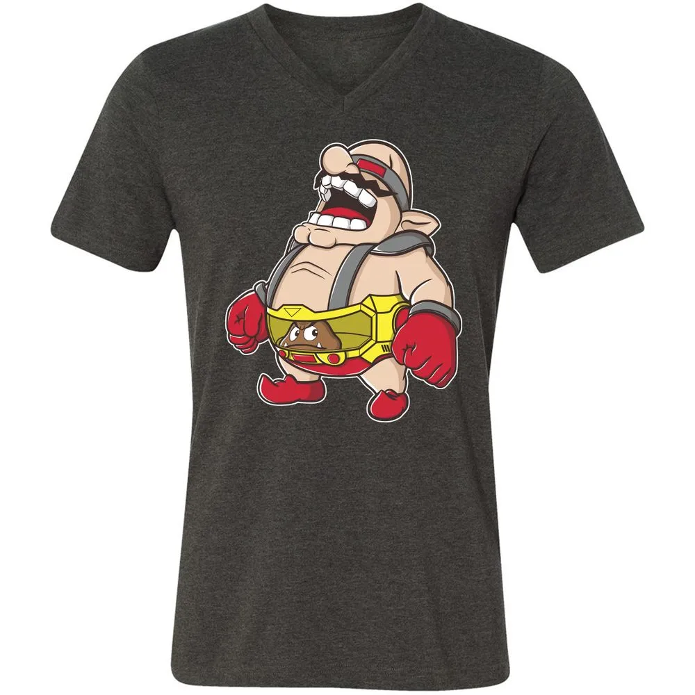 Unisex V-Neck T-Shirt - CGS5X22Z - Dark Grey Heather - 8