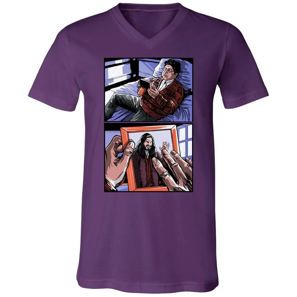 Unisex V-Neck T-Shirt - S8UEUXR5 - Team Purple - 9