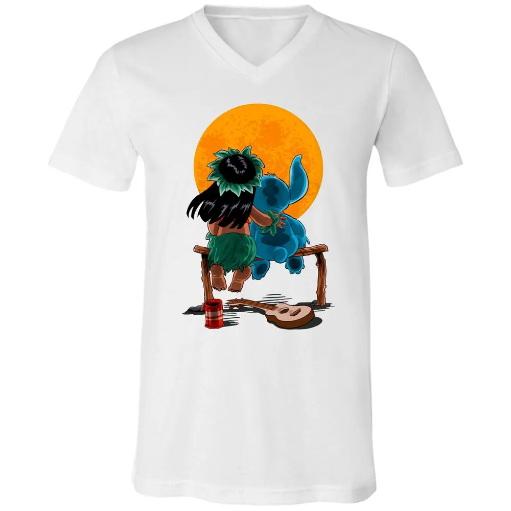 Unisex V-Neck T-Shirt - DC6H9N74 - White - 5