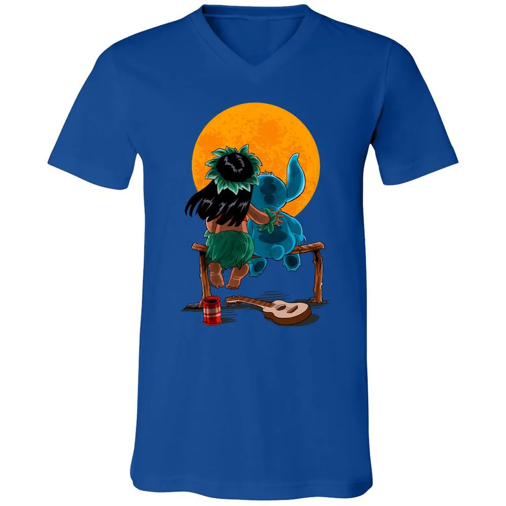 Unisex V-Neck T-Shirt - DC6H9N74 - True Royal - 4