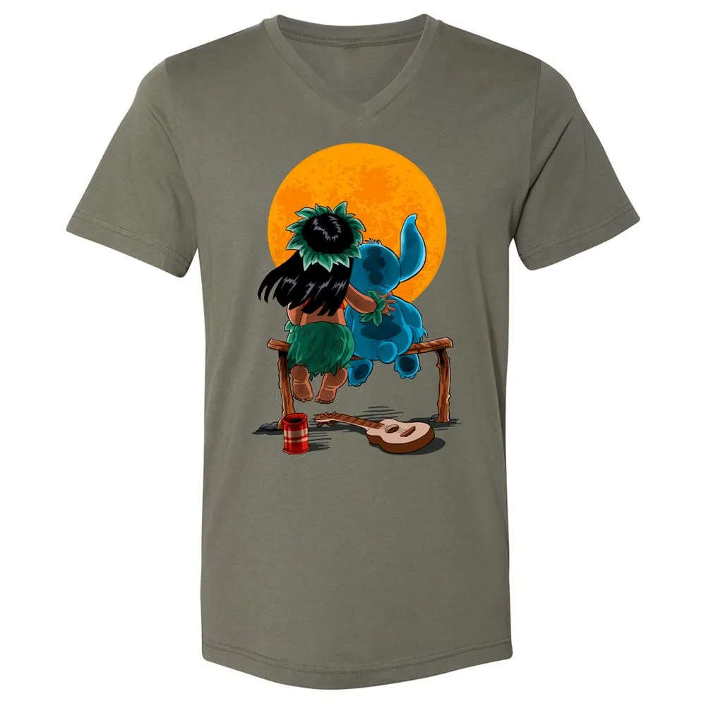 Unisex V-Neck T-Shirt - DC6H9N74 - Military Green - 10