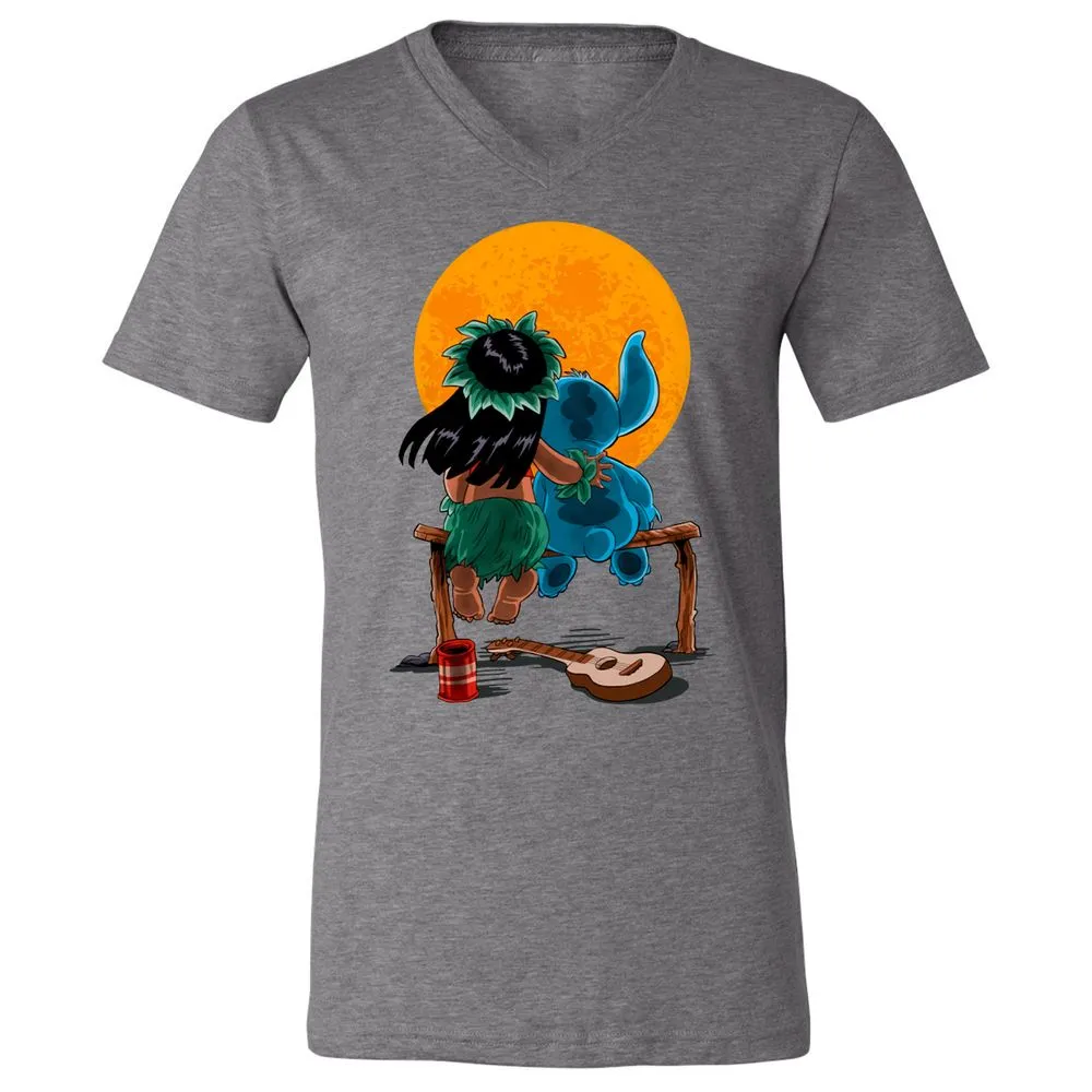Unisex V-Neck T-Shirt - DC6H9N74 - Deep Heather - 13