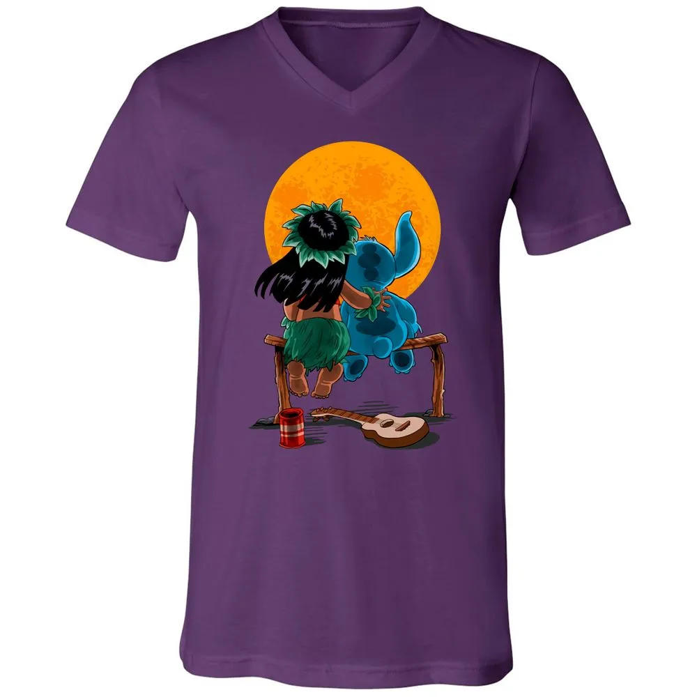 Unisex V-Neck T-Shirt - DC6H9N74 - Team Purple - 9