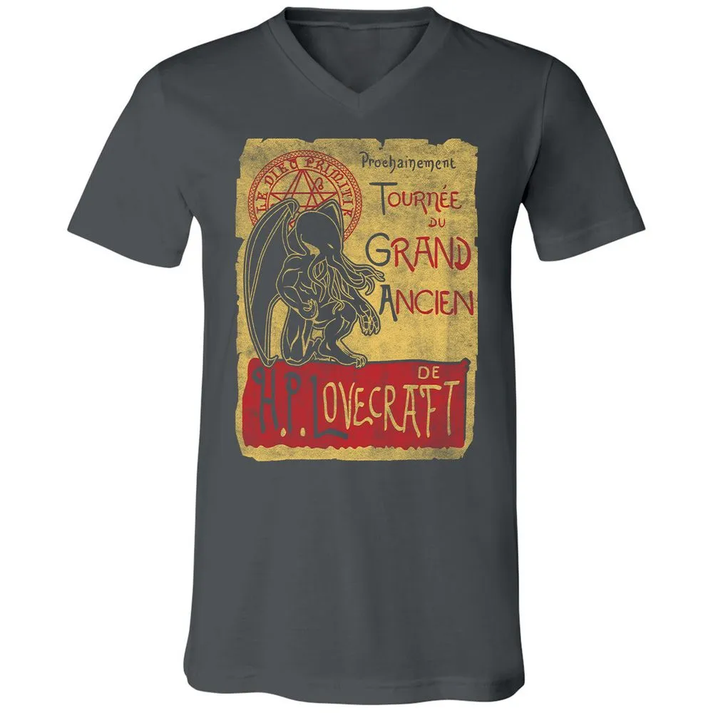 Unisex V-Neck T-Shirt - 8J2CCYD3 - Asphalt - 12