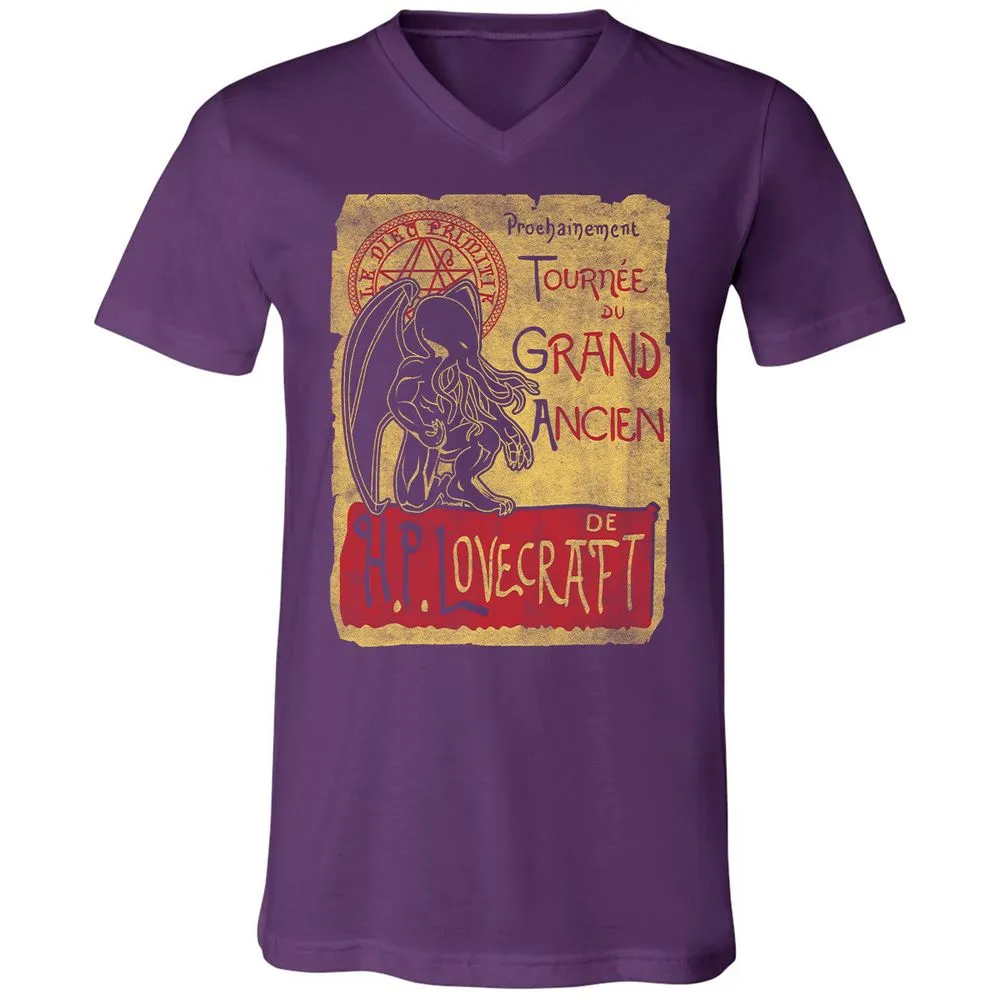 Unisex V-Neck T-Shirt - 8J2CCYD3 - Team Purple - 9