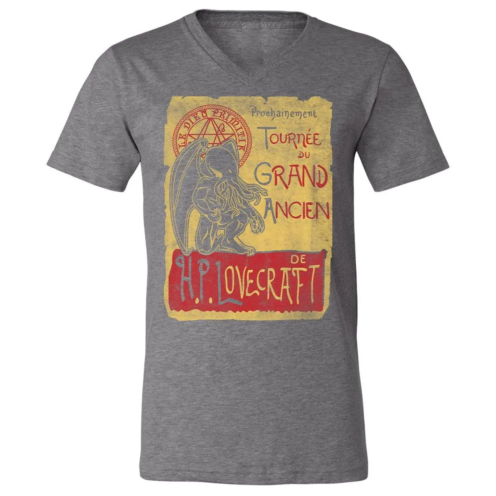 Unisex V-Neck T-Shirt - 8J2CCYD3 - Deep Heather - 13