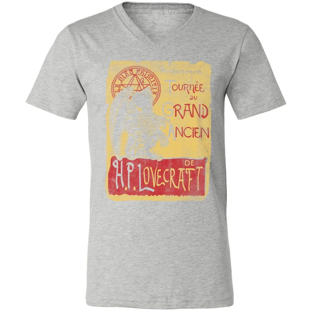 Unisex V-Neck T-Shirt - 8J2CCYD3 - Athletic Heather - 7