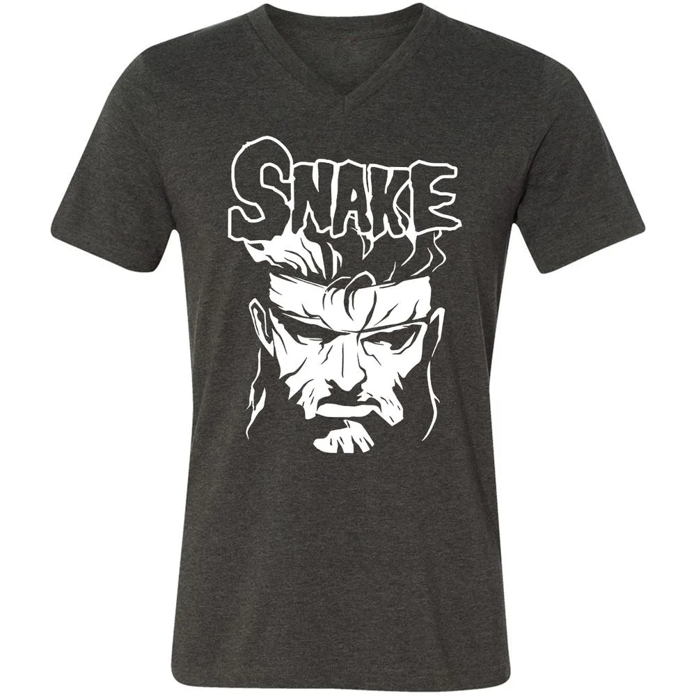 Unisex V-Neck T-Shirt - ZTK3PMDY - Dark Grey Heather - 8