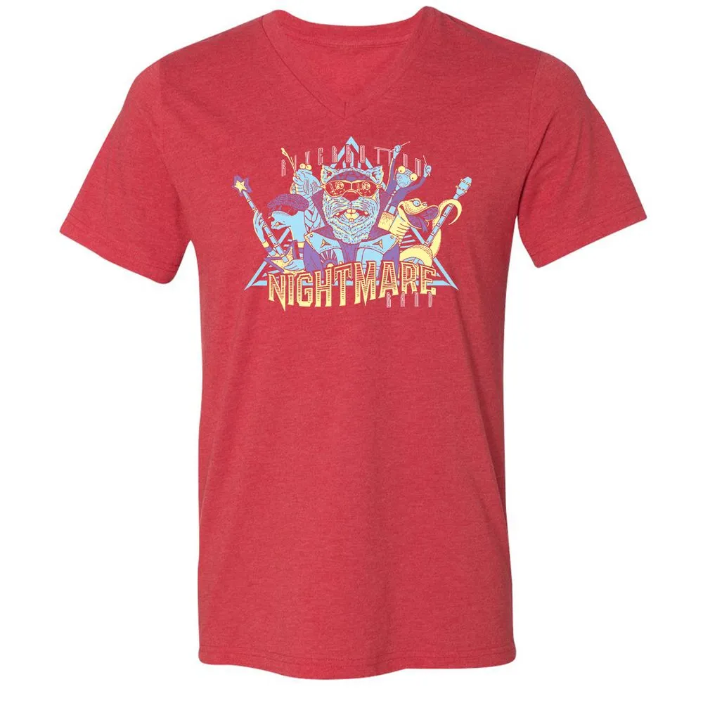 Unisex V-Neck T-Shirt - 3NJR17NU - Heather Red - 16