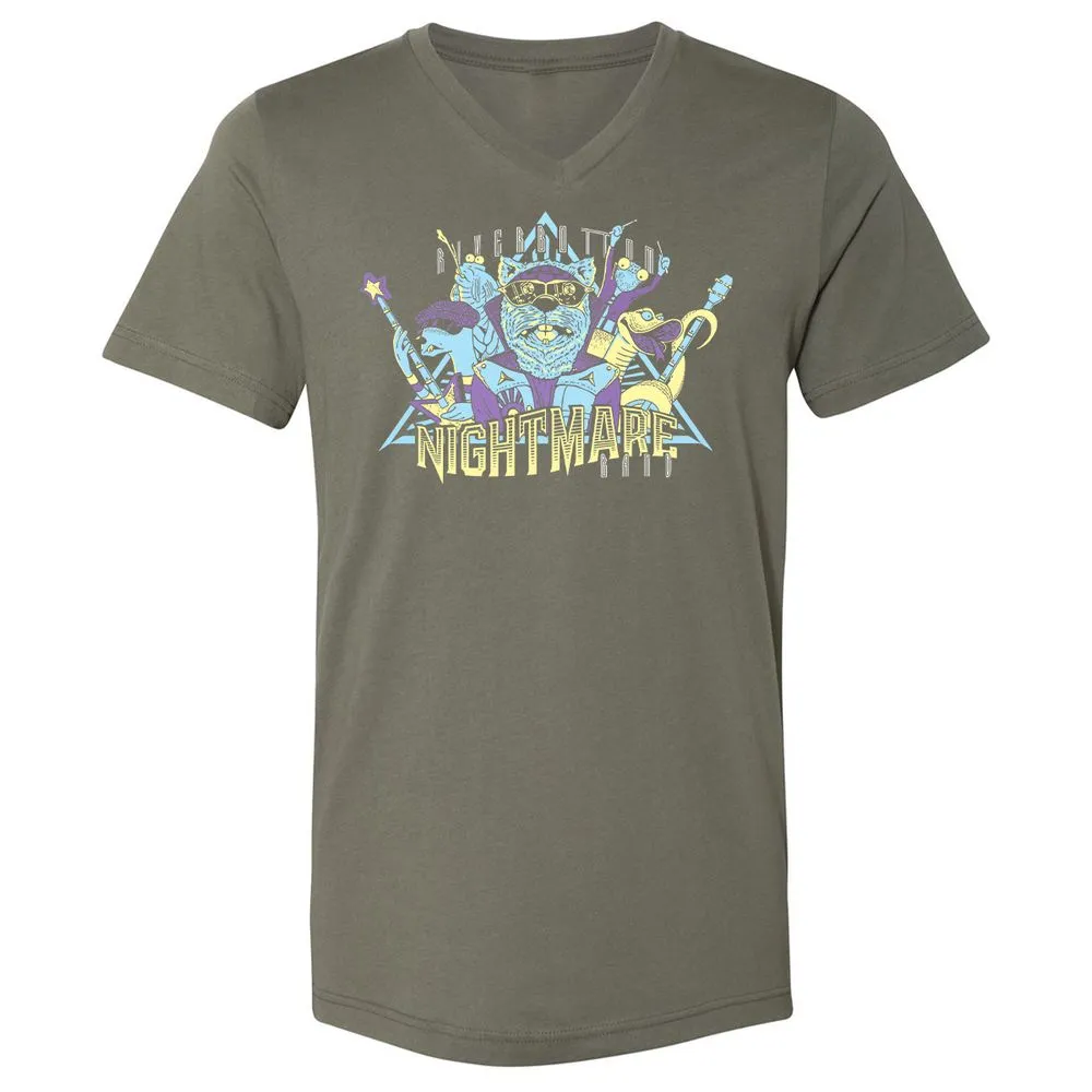 Unisex V-Neck T-Shirt - 3NJR17NU - Military Green - 10