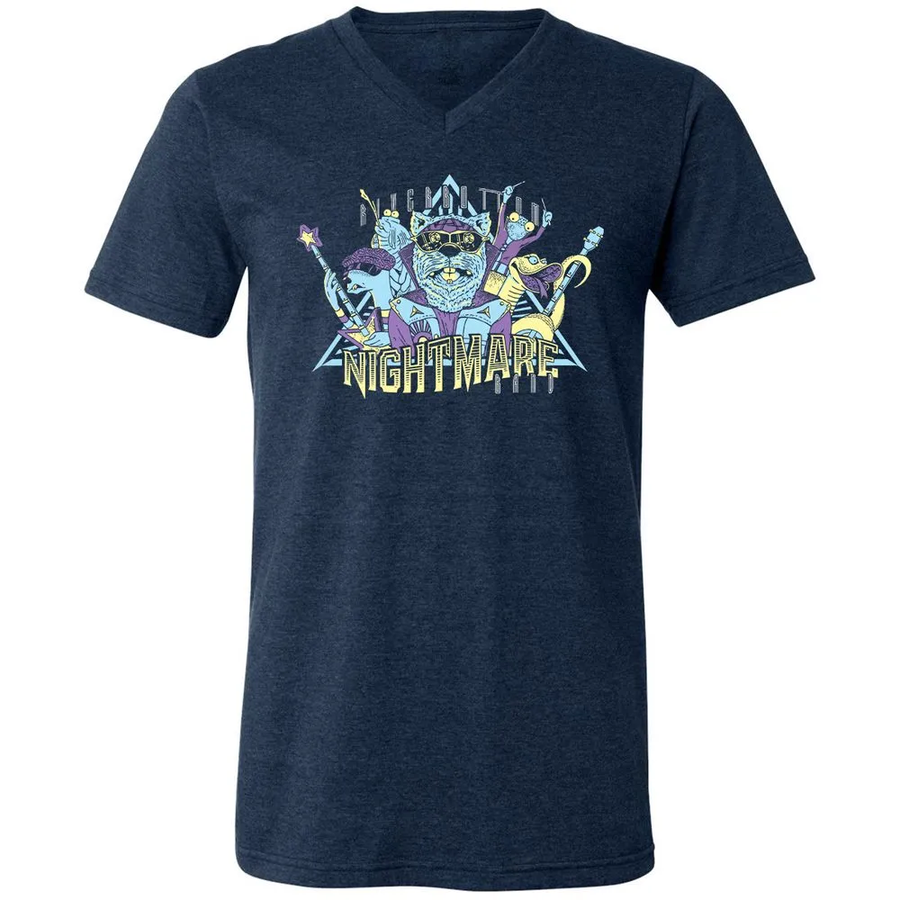 Unisex V-Neck T-Shirt - 3NJR17NU - Heather Navy - 15