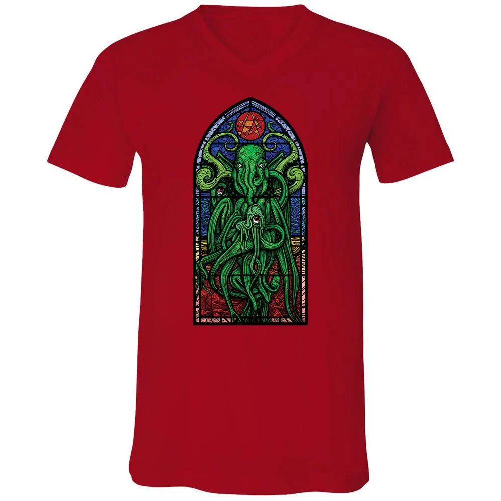 Unisex V-Neck T-Shirt - TWE2ZB68 - Red - 3