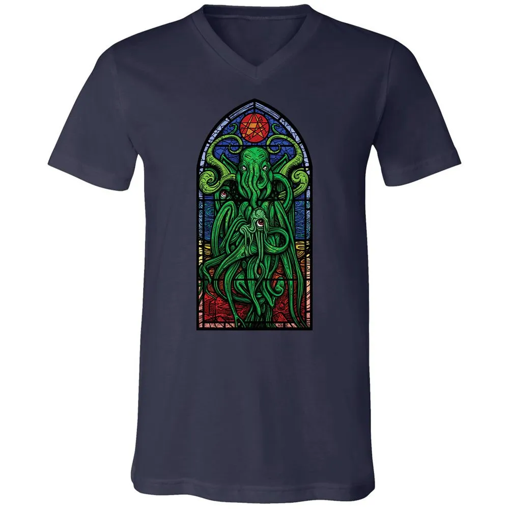 Unisex V-Neck T-Shirt - TWE2ZB68 - Navy - 2