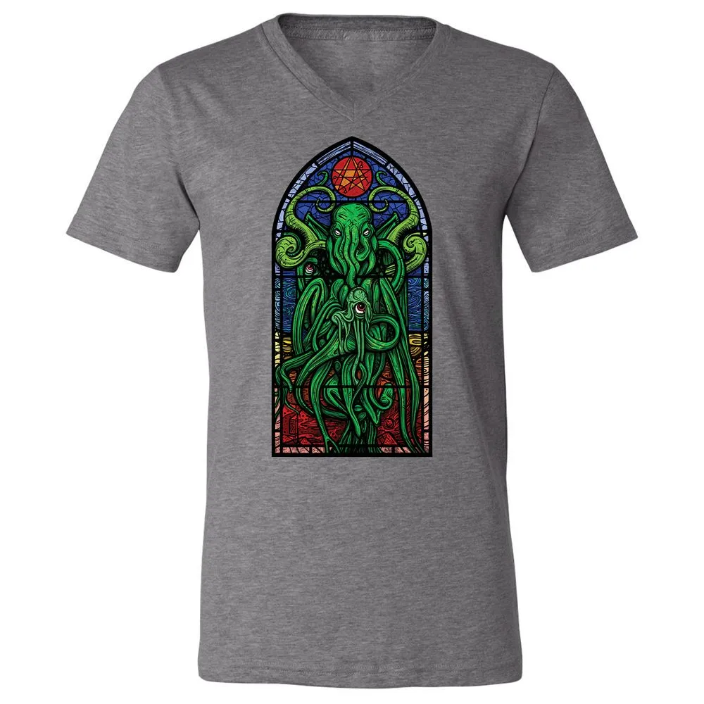 Unisex V-Neck T-Shirt - TWE2ZB68 - Deep Heather - 13