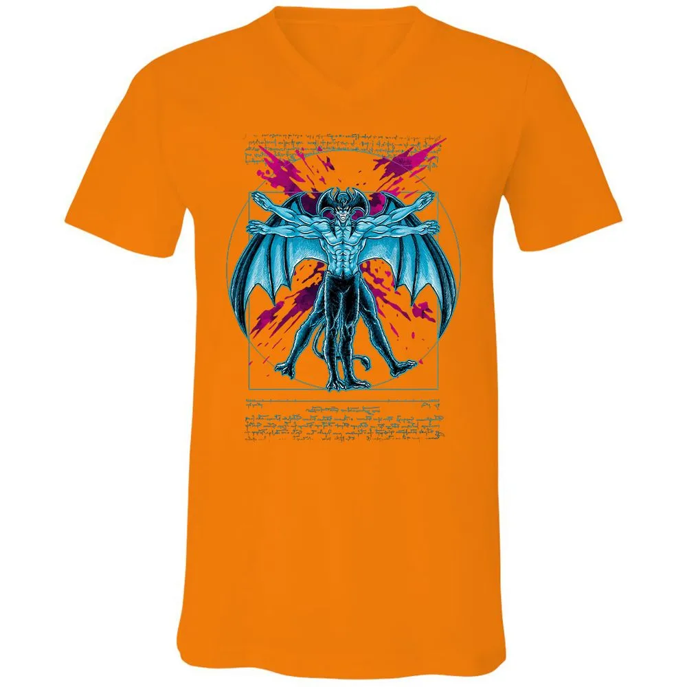 Unisex V-Neck T-Shirt - FSANST9S - Orange - 11