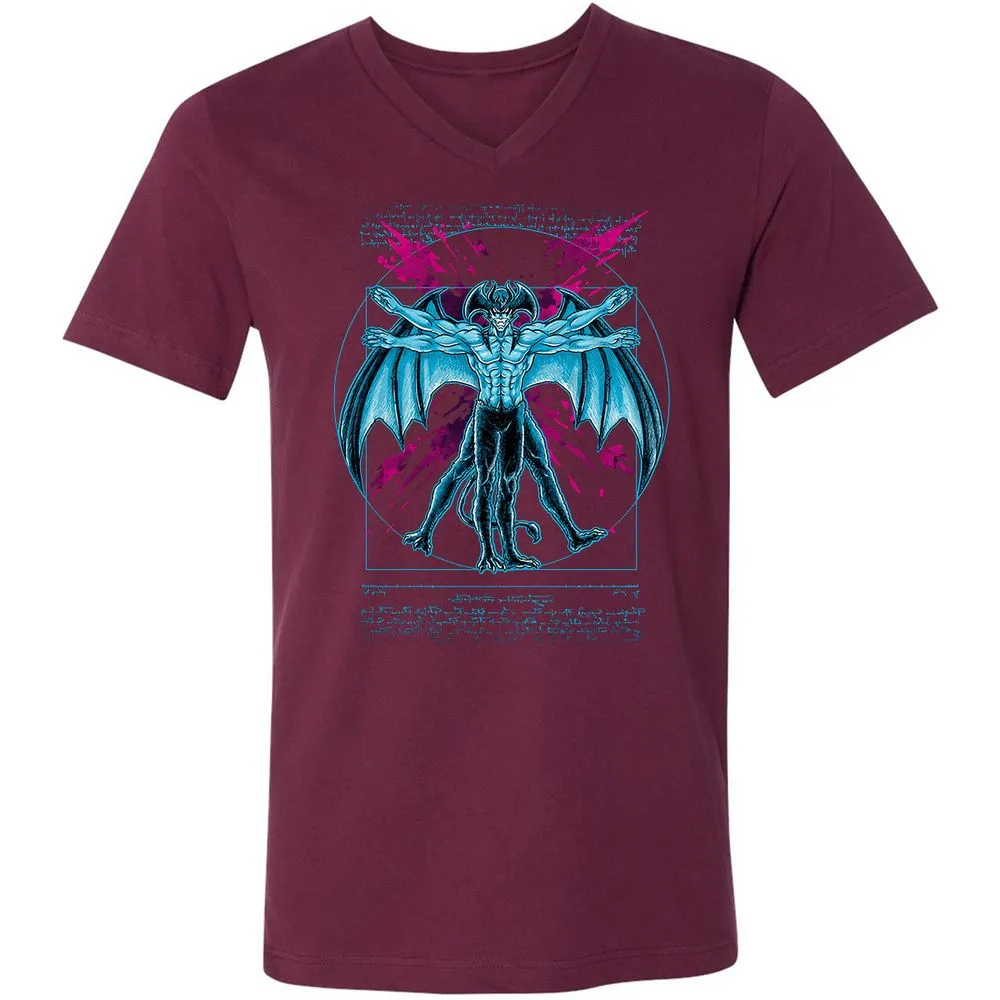 Unisex V-Neck T-Shirt - FSANST9S - Maroon - 6