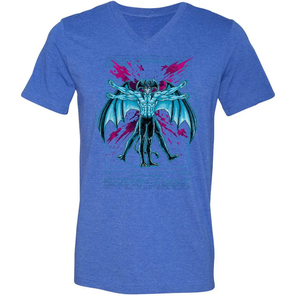 Unisex V-Neck T-Shirt - FSANST9S - Heather True Royal - 14