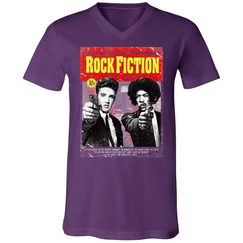 Unisex V-Neck T-Shirt - RVK7JQ5X - Team Purple - 9