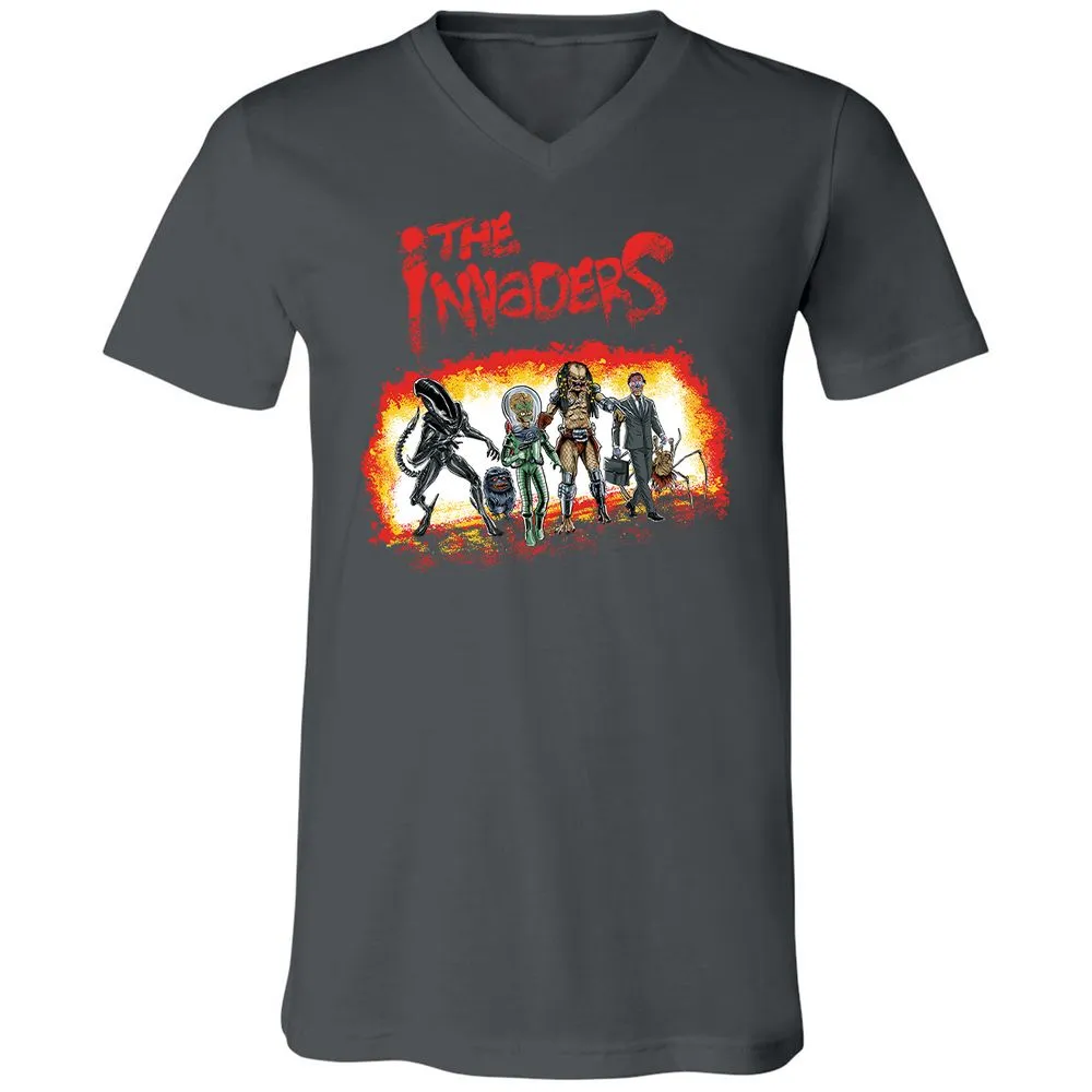 Unisex V-Neck T-Shirt - Y2T8TR4X - Asphalt - 12