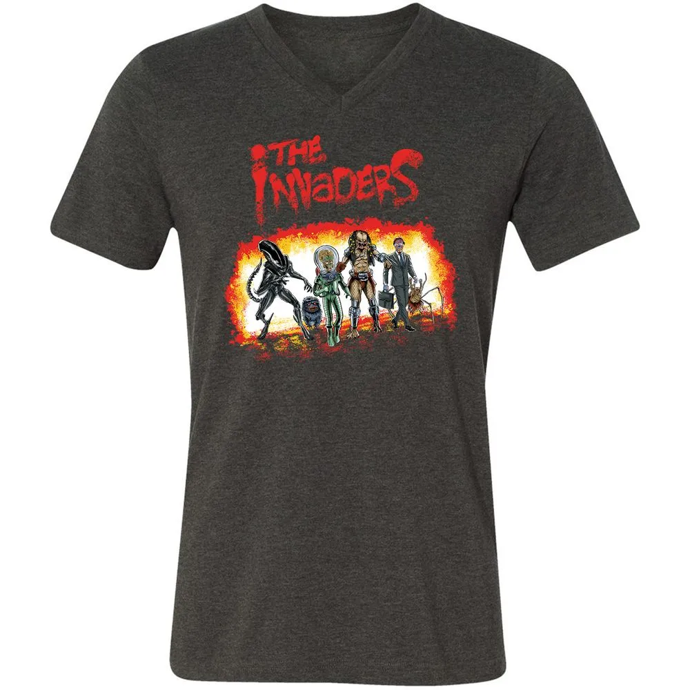 Unisex V-Neck T-Shirt - Y2T8TR4X - Dark Grey Heather - 8