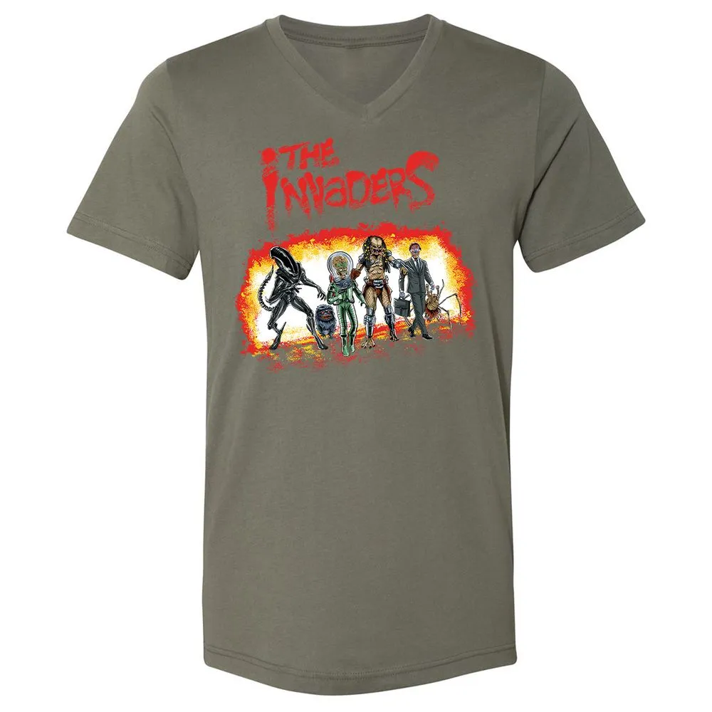 Unisex V-Neck T-Shirt - Y2T8TR4X - Military Green - 10