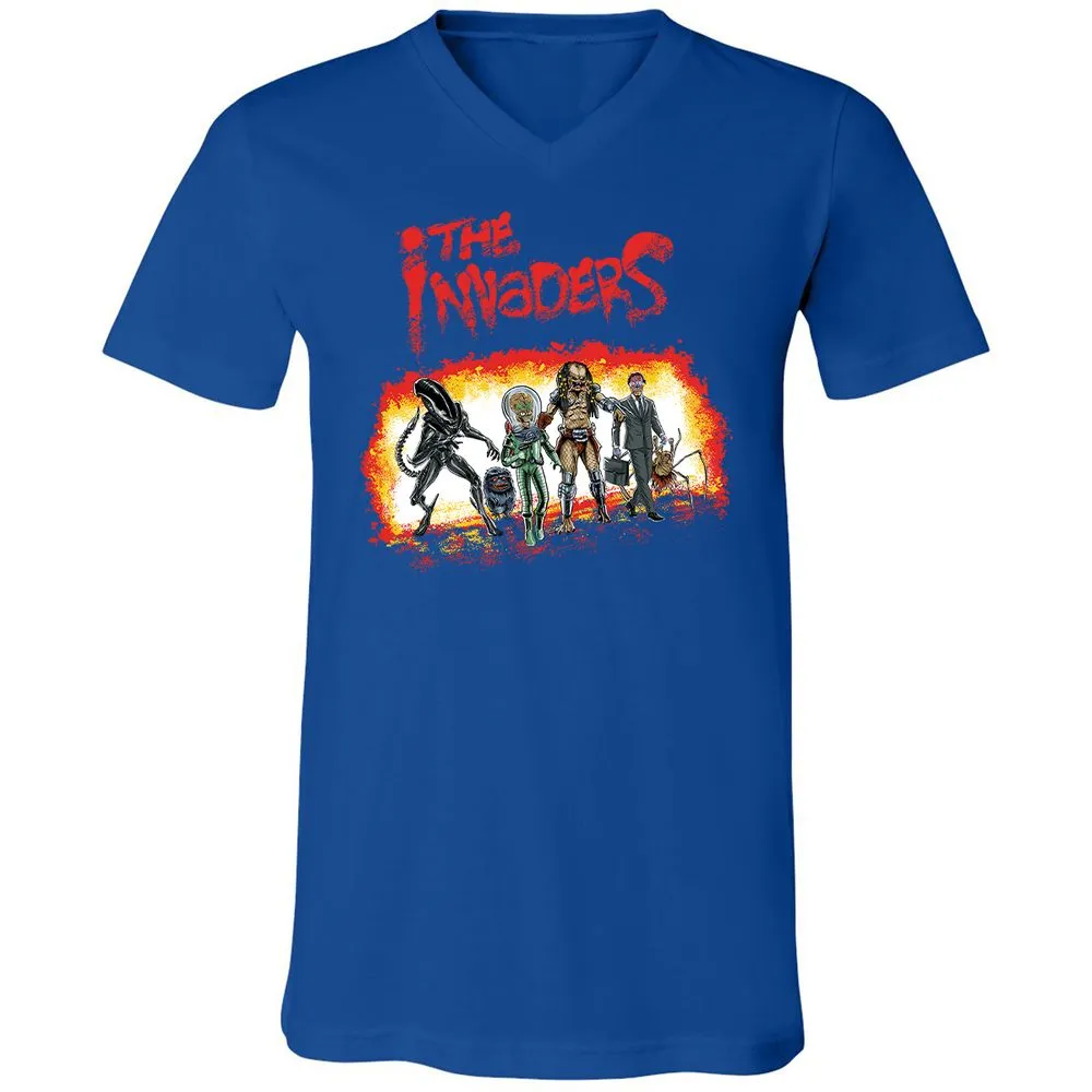 Unisex V-Neck T-Shirt - Y2T8TR4X - True Royal - 4