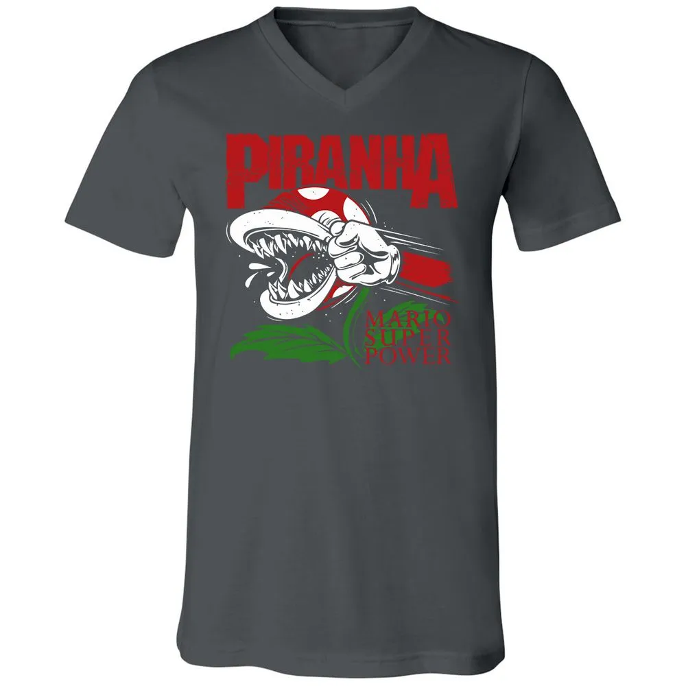 Unisex V-Neck T-Shirt - 2UREPV9T - Asphalt - 12