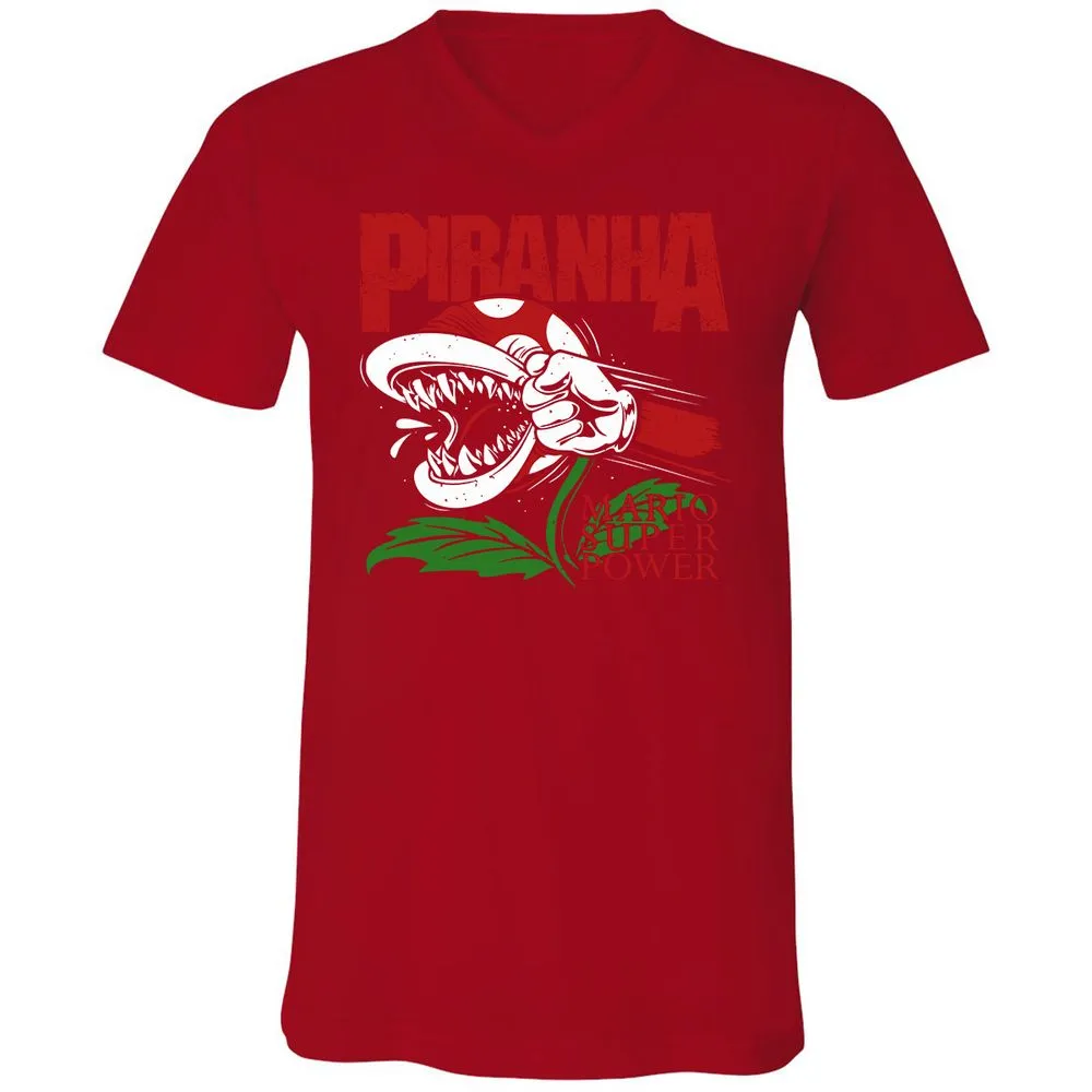Unisex V-Neck T-Shirt - 2UREPV9T - Red - 3