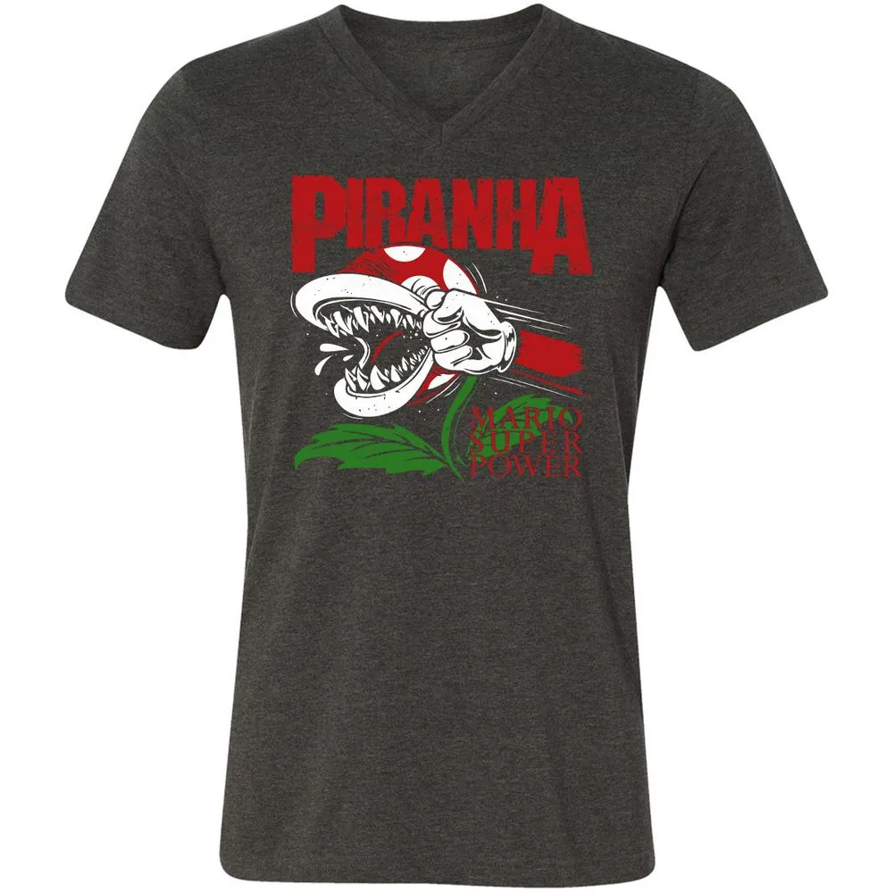 Unisex V-Neck T-Shirt - 2UREPV9T - Dark Grey Heather - 8