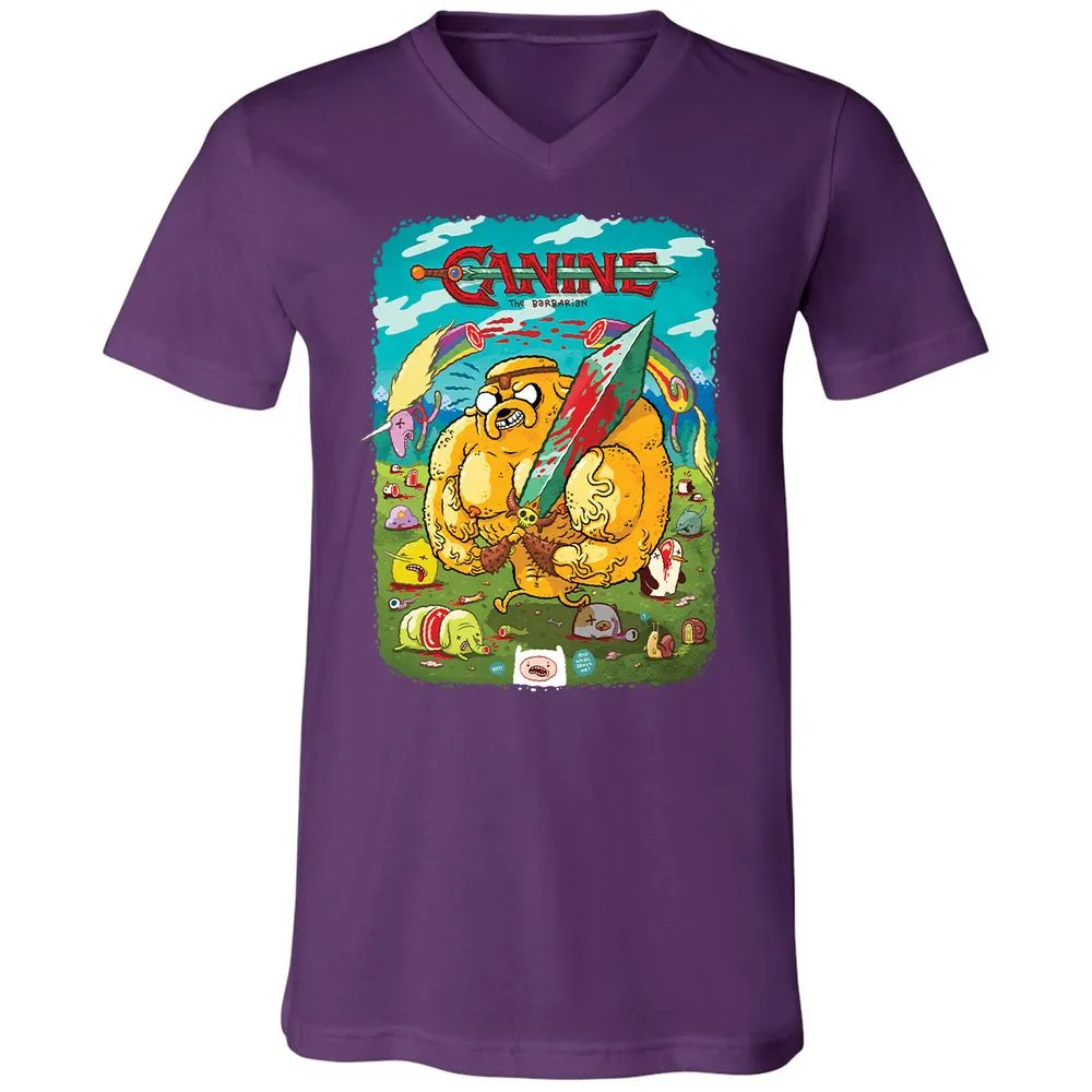 Unisex V-Neck T-Shirt - 4C6LXY9K - Team Purple - 9