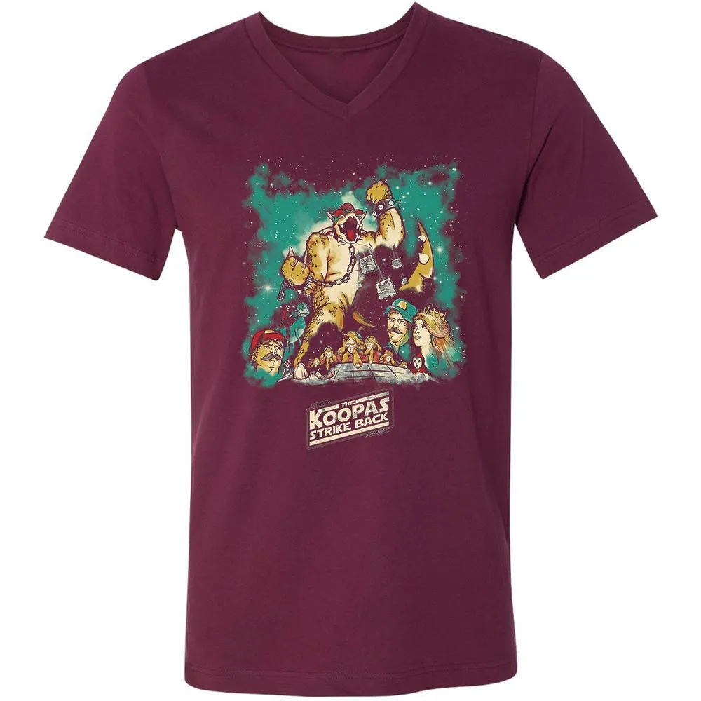 Unisex V-Neck T-Shirt - T2H7P36M - Maroon - 6