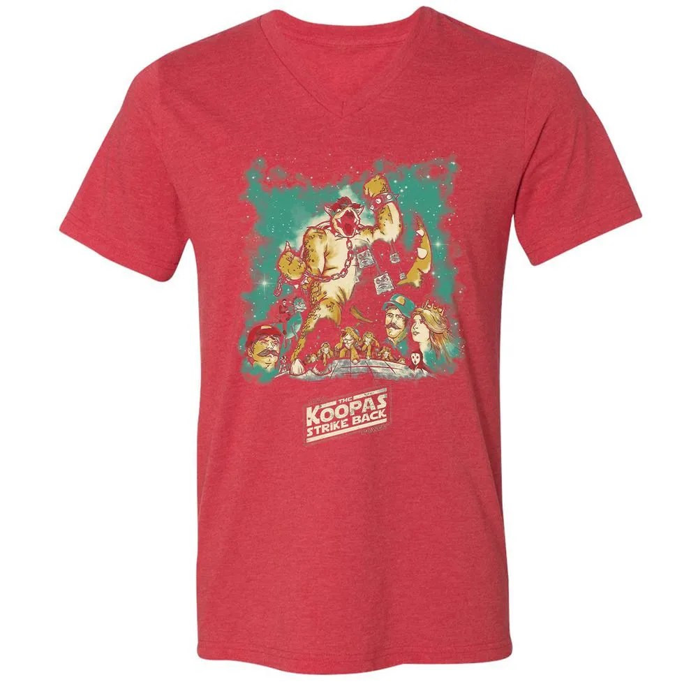 Unisex V-Neck T-Shirt - T2H7P36M - Heather Red - 16