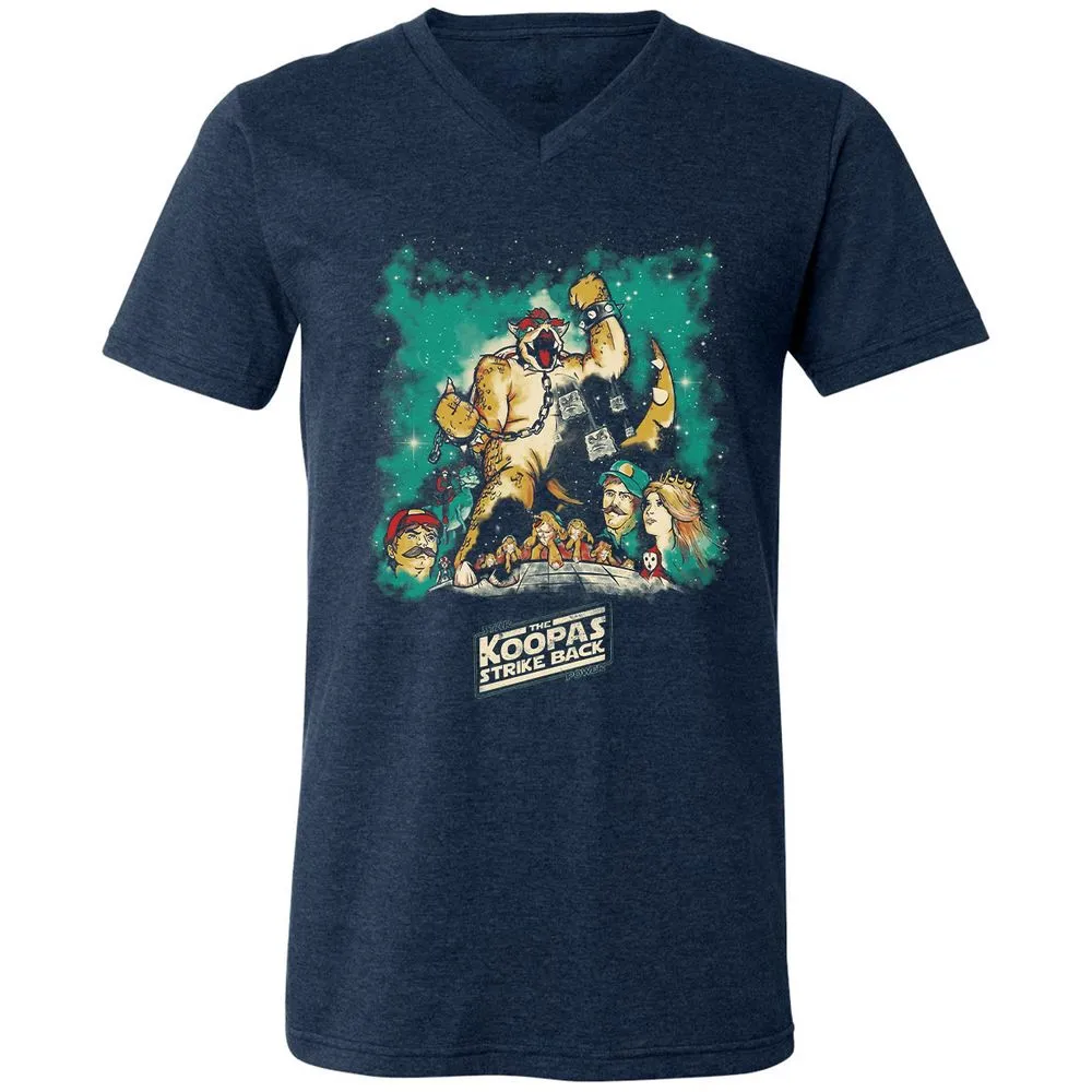 Unisex V-Neck T-Shirt - T2H7P36M - Heather Navy - 15