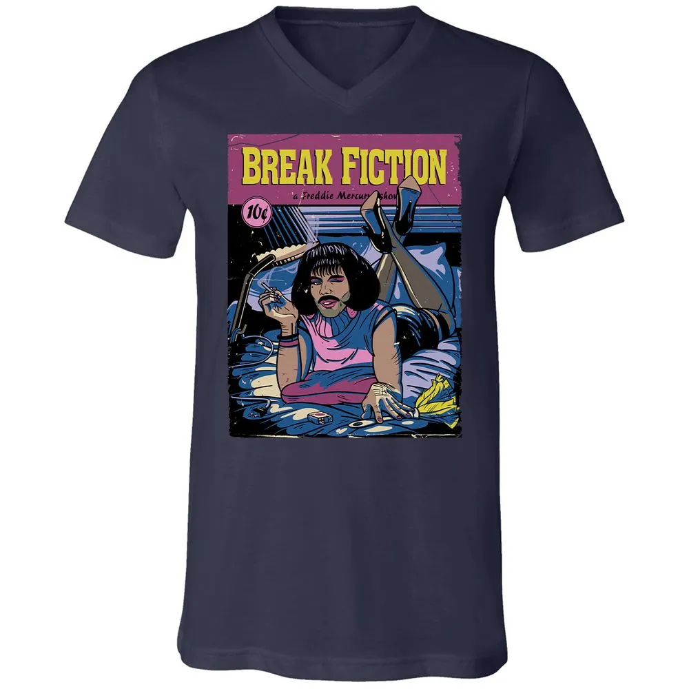 Unisex V-Neck T-Shirt - BZ3BBP7F - Navy - 2