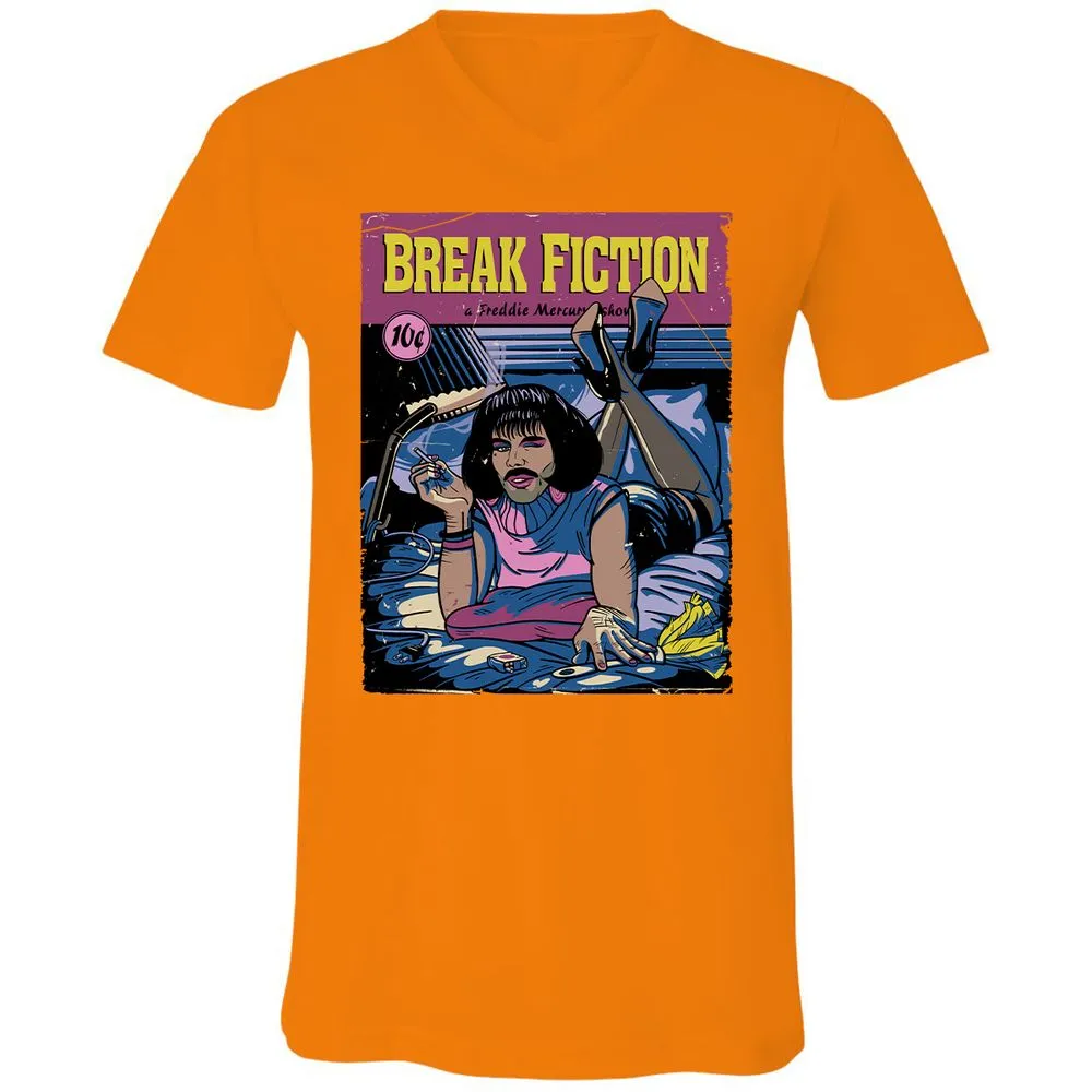 Unisex V-Neck T-Shirt - BZ3BBP7F - Orange - 11