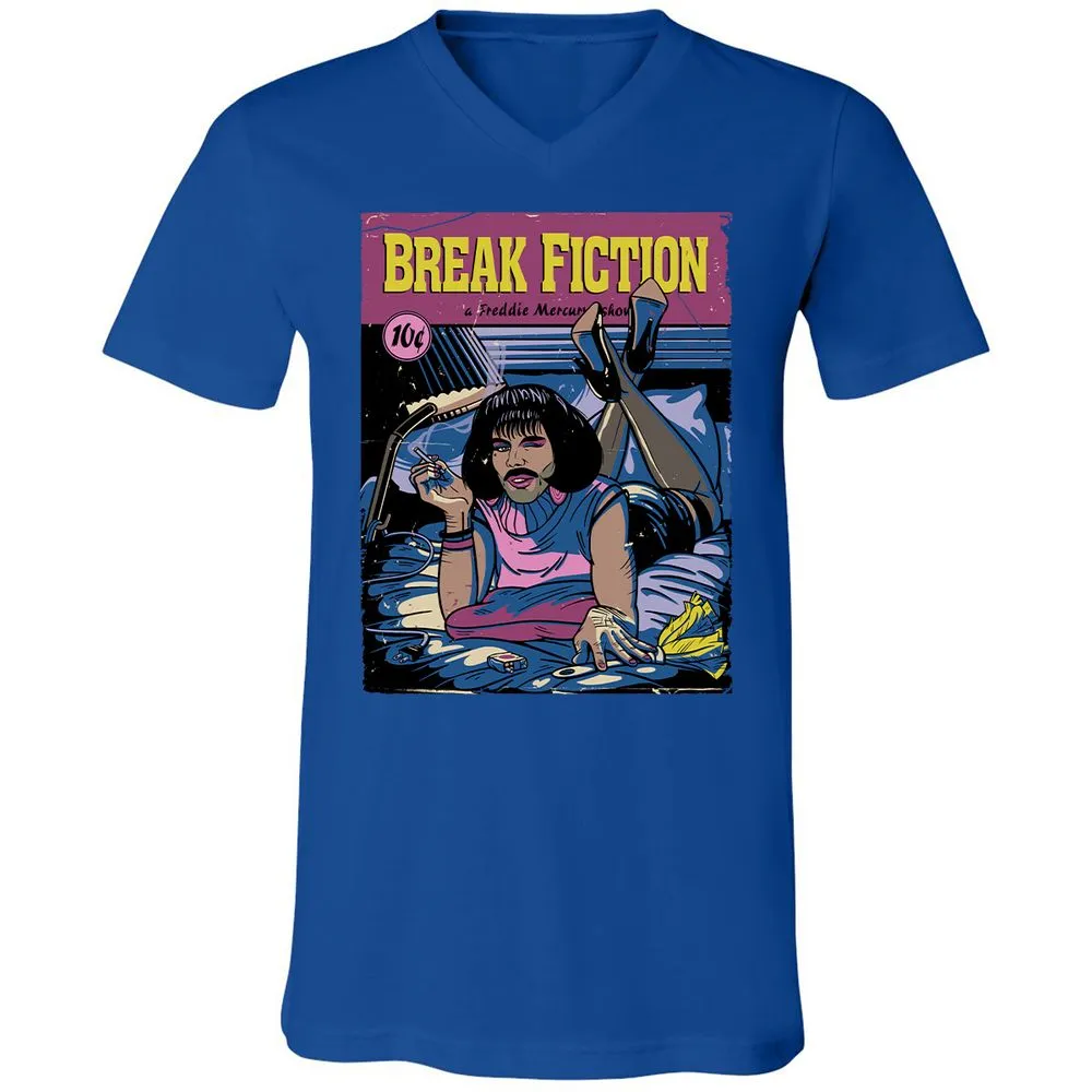 Unisex V-Neck T-Shirt - BZ3BBP7F - True Royal - 4