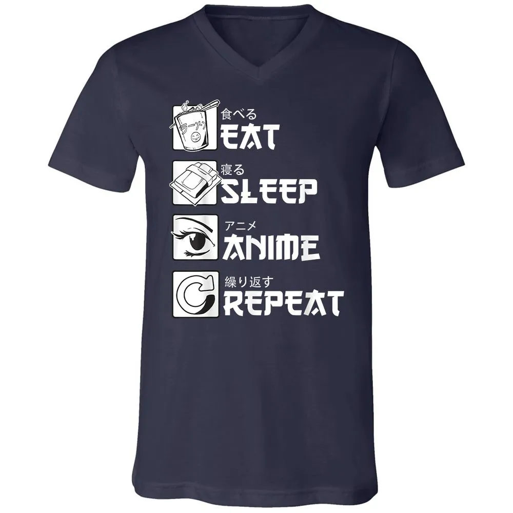 Unisex V-Neck T-Shirt - KMUA3PME - Navy - 2