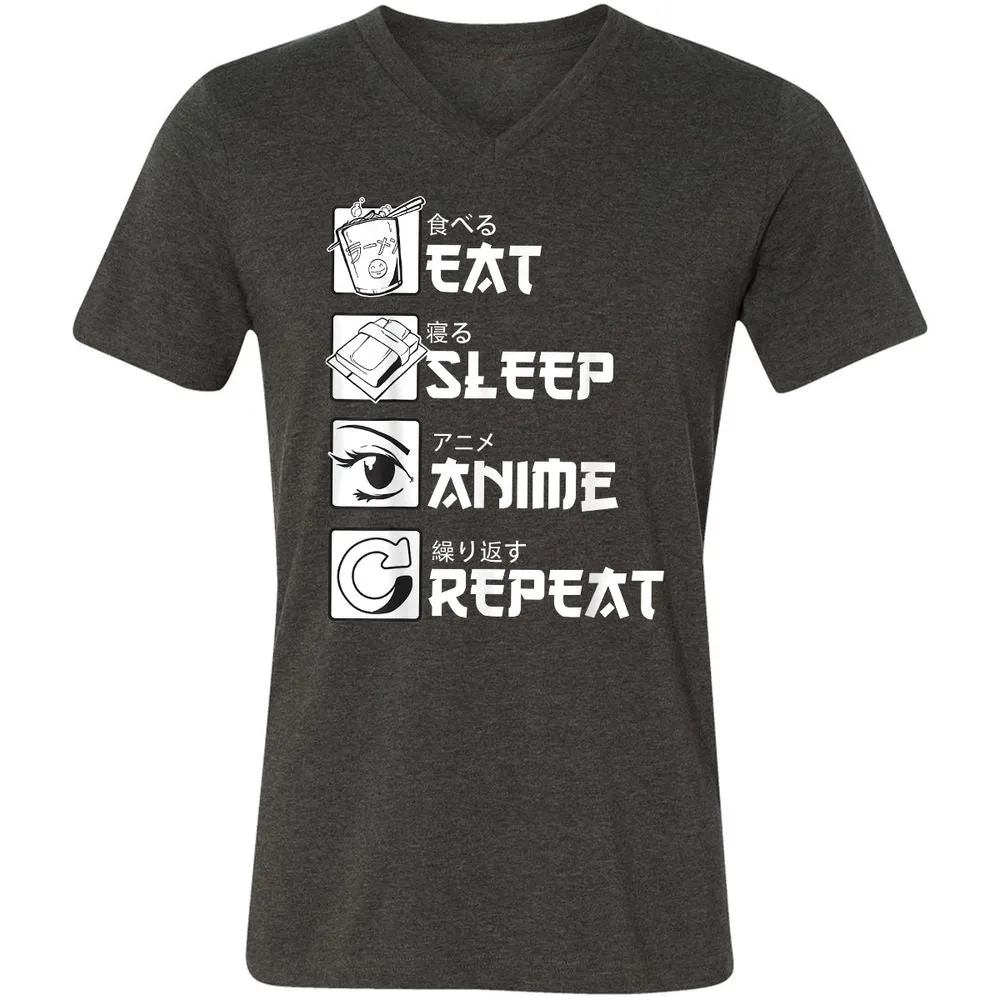 Unisex V-Neck T-Shirt - KMUA3PME - Dark Grey Heather - 8