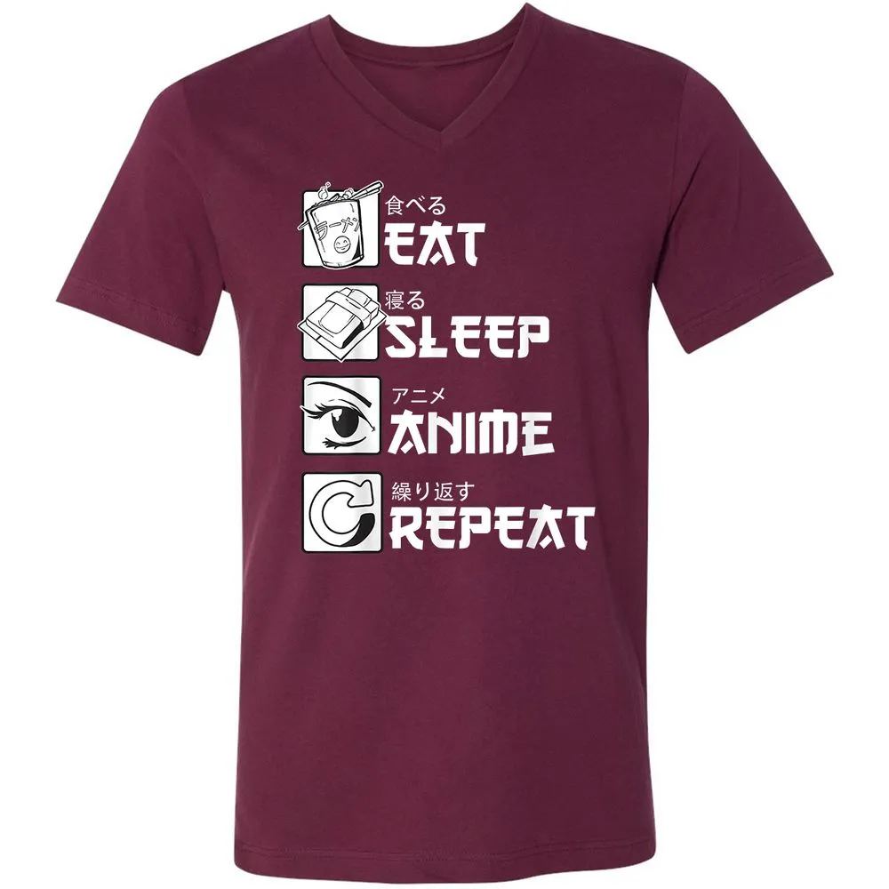 Unisex V-Neck T-Shirt - KMUA3PME - Maroon - 6